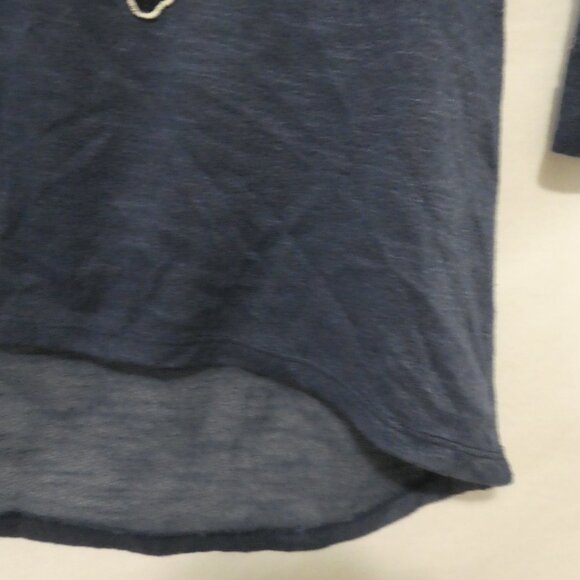XHILARATION | xs - extra small | Navy Blue 3/4 Sleeve Top with Anchor Design - Picture 10 of 16
